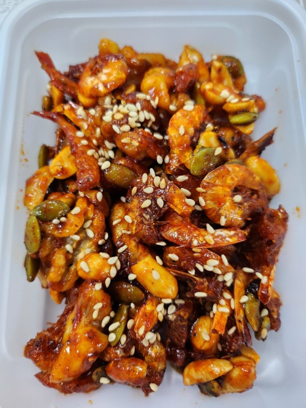 마늘쫑건새우볶음