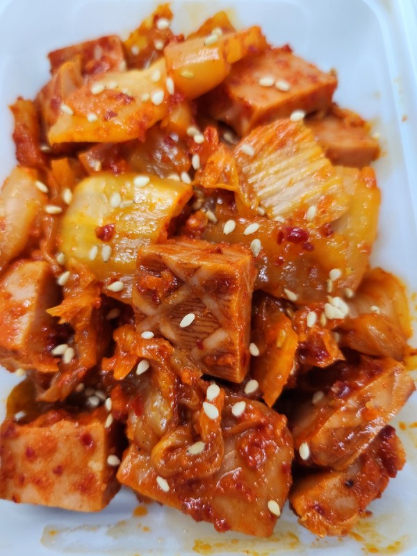 햄김치볶음